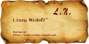 Liszy Niobé névjegykártya